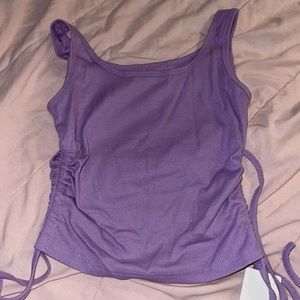 purple crop top